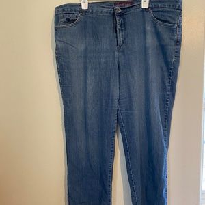 Gloria Vanderbilt Sz 20W Amanda High Rise Straight Leg Stretch Blue Denim Jeans